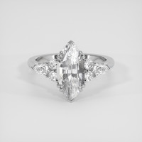 2.06 Ct. White Sapphire Ring, 10K White Gold 1