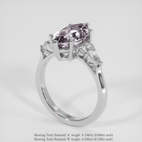 3.22 Ct. White Phenakite Ring, 14K White Gold 2