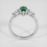 0.84 Ct. Green to Purplish Red Alexandrite Ring, 14K White Gold 3