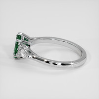 0.84 Ct. Green to Purplish Red Alexandrite Ring, 14K White Gold 4