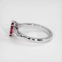 0.57 Ct. Ruby Ring, 14K White Gold 4