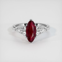 1.61 Ct. Ruby Ring, 14K White Gold 1