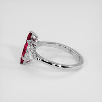 1.35 Ct. Purplish Red Ruby Ring, 14K White Gold 4