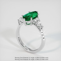 2.04 Ct. Emerald Ring, 18K White Gold 2