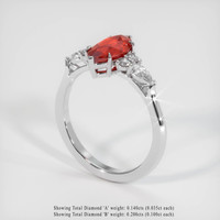 1.50 Ct. Ruby Ring, 18K White Gold 2