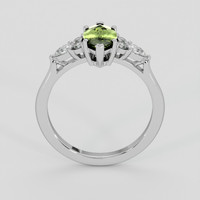 1.30 Ct. Green Sapphire Ring, 18K White Gold 3