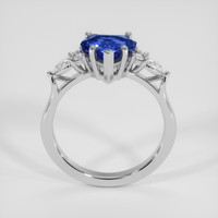 2.05 Ct. Blue Sapphire Ring, 18K White Gold 3
