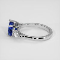 2.05 Ct. Blue Sapphire Ring, 18K White Gold 4