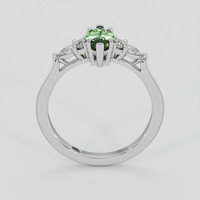 1.17 Ct. Yellowish Green Sapphire Ring, 18K White Gold 3