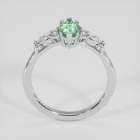 1.17 Ct. Bluish Green Sapphire Ring, 18K White Gold 3
