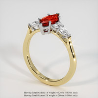 1.13 Ct. Ruby Ring, 14K White & Yellow 2
