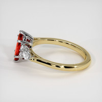 1.13 Ct. Ruby Ring, 14K White & Yellow 4