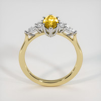 1.29 Ct. Yellow Sapphire Ring, 14K White & Yellow 3