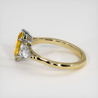 1.29 Ct. Yellow Sapphire Ring, 14K White & Yellow 4