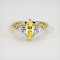 1.26 Ct. Yellow Sapphire Ring, 14K White & Yellow 1