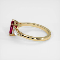 1.24 Ct. Pinkish Red Ruby Ring, 10K Yellow Gold 4