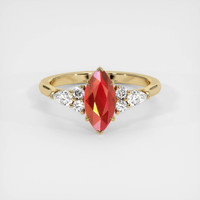 1.50 Ct. Ruby Ring, 10K Yellow Gold 1