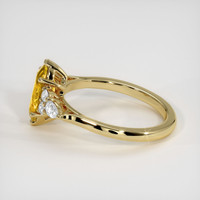 1.29 Ct. Orangish Yellow Sapphire Ring, 10K Yellow Gold 4
