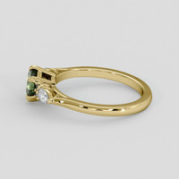 1.00 Ct. Green Sapphire Ring, 10K Yellow Gold 4