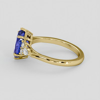 2.90 Ct. Blue Sapphire Ring, 10K Yellow Gold 4