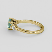 1.36 Ct. Bluish Green Sapphire Ring, 10K Yellow Gold 4