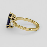 2.03 Ct. Blue Sapphire Ring, 10K Yellow Gold 4