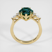 2.53 Ct. Greenish Blue Sapphire Ring, 10K Yellow Gold 3