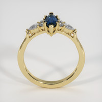0.87 Ct. Blue Sapphire Ring, 14K Yellow Gold 3