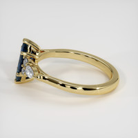 0.87 Ct. Blue Sapphire Ring, 14K Yellow Gold 4