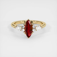 1.13 Ct. Ruby Ring, 14K Yellow Gold 1