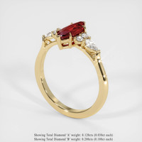 1.13 Ct. Ruby Ring, 14K Yellow Gold 2