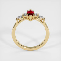 0.57 Ct. Ruby Ring, 14K Yellow Gold 3