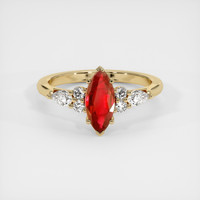 1.13 Ct. Ruby Ring, 14K Yellow Gold 1