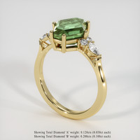 3.72 Ct. Green Sapphire Ring, 14K Yellow Gold 2