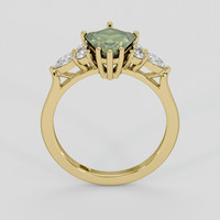 2.15 Ct. Green Sapphire Ring, 14K Yellow Gold 3