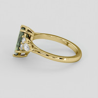 2.15 Ct. Green Sapphire Ring, 14K Yellow Gold 4