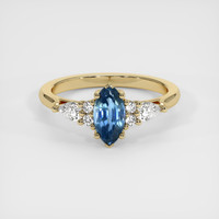 0.86 Ct. Sapphire Ring, 14K Yellow Gold 1