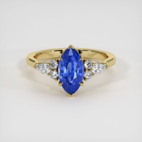 2.07 Ct. Blue Sapphire Ring, 14K Yellow Gold 1