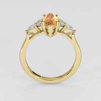 1.96 Ct. Yellowish Orange Sapphire Ring, 14K Yellow Gold 3