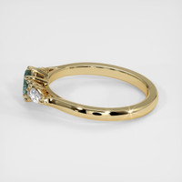 0.36 Ct. Greenish Blue Sapphire Ring, 14K Yellow Gold 4