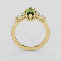1.42 Ct. Green Sapphire Ring, 14K Yellow Gold 3