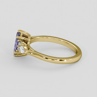 0.70 Ct. Violet Sapphire Ring, 14K Yellow Gold 4