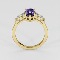 2.11 Ct. Purple Sapphire Ring, 14K Yellow Gold 3