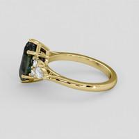 2.21 Ct. Green Sapphire Ring, 14K Yellow Gold 4