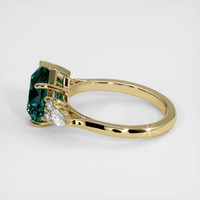 2.53 Ct. Greenish Blue Sapphire Ring, 14K Yellow Gold 4