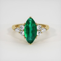 3.17 Ct. Emerald Ring, 18K Yellow Gold 1