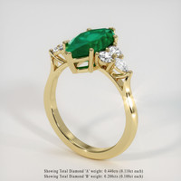 3.17 Ct. Emerald Ring, 18K Yellow Gold 2