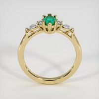 0.53 Ct. Emerald Ring, 18K Yellow Gold 3