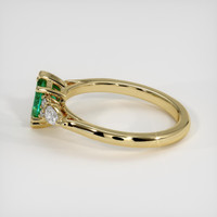 0.53 Ct. Emerald Ring, 18K Yellow Gold 4