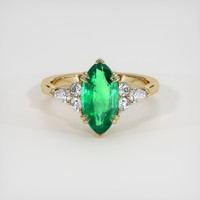 2.04 Ct. Emerald Ring, 18K Yellow Gold 1